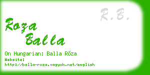 roza balla business card