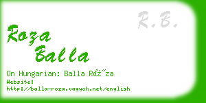 roza balla business card